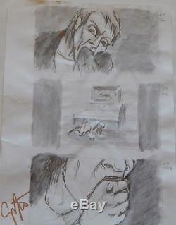 A Serbian Film, Original Hand Penciled Storyboard Pages Signed By Director