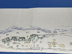 ABC LOST TV Show Season 2 Dharma Original Artwork of Tailie Beach Crash Site