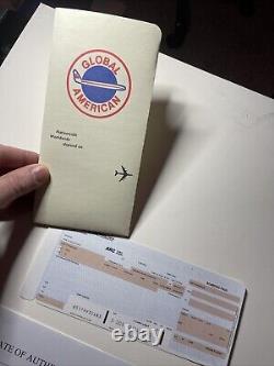 AIRPLANE MOVIE prop production Original COA Props VTG plane Ticket X1