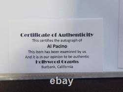 Al Pacino 8x10 Original Autograph Photo COA Authentic Movie Memorabilia