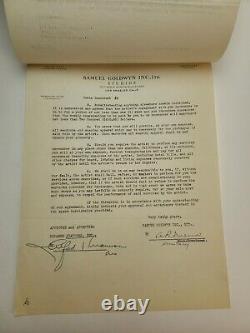 Alfred T. Mannon, 1932 signed film contract regarding actress Greta Granstedt
