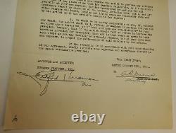 Alfred T. Mannon, 1932 signed film contract regarding actress Greta Granstedt