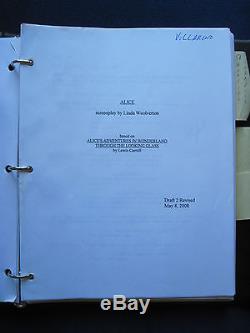 Alice In Wonderland Script Massive Production Archive Tim Burton, Johnny Depp