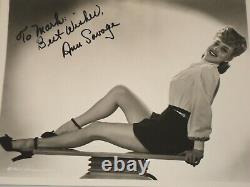 Ann Savage / 8 X 10 B&w Leggy Autographed Pin-up Photo