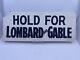 Antique Gable & Lombard 1976 Universal Pictures Film Crew Vehicle Placard RARE