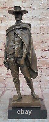 Art Deco Western Art Old West Dirty Harry Movie Memorabilia Bronze Figurine