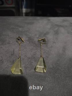 Audrey Hepburn Owned & Worn 60's Plastic dangler clip-on from Sydney Guilaroff