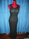Audrey Hepburn Owned & Worn 70's Black Beaded sleeveless gown Sydney Guilaroff