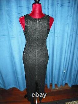 Audrey Hepburn Owned & Worn 70's Black Beaded sleeveless gown Sydney Guilaroff