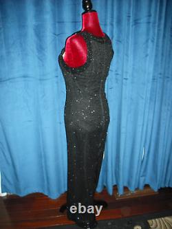 Audrey Hepburn Owned & Worn 70's Black Beaded sleeveless gown Sydney Guilaroff