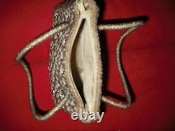 Audrey Hepburn Owned &Worn Tan/White Beaded Purse from Stylist Sydney Guilaroff