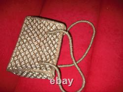 Audrey Hepburn Owned &Worn Tan/White Beaded Purse from Stylist Sydney Guilaroff