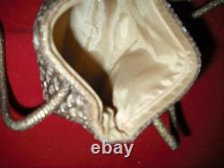 Audrey Hepburn Owned &Worn Tan/White Beaded Purse from Stylist Sydney Guilaroff