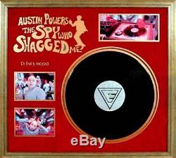 Austin Powers Movie Prop Doctor Dr Evil's Framed Vinyl Record Dj Lp Coa 22 X 24