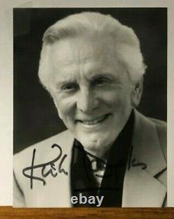 Autographed Photo Of Kirk Douglas 4x4.5 Classic American Actors Legend Icons