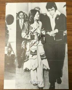 Autographed Photo Of Priscilla Presley 8x10 With Elvis Black And White Vintage