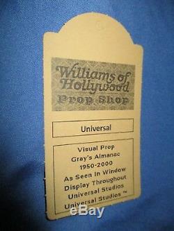 BACK TO THE FUTURE Universal Studios Theme Park PROP Gray's Almanac