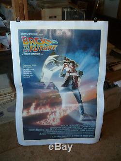 BACK TO THE FUTURE orig rolled linen backed advance 1-sht / movie poster