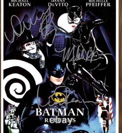 BATMAN RETURNS Signed Movie Poster 11x17 with COA Authentic Memorabilia