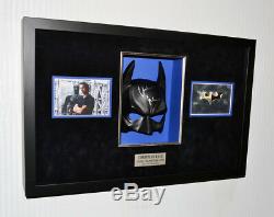 BATMAN STORYBOARDS, Signed CHRISTIAN BALE Mask, COA UACC, Frame, DVD, Real CAPE