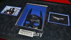 BATMAN STORYBOARDS, Signed CHRISTIAN BALE Mask, COA UACC, Frame, DVD, Real CAPE