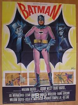 BATMAN adam west burt ward original french movie poster'66 63x47