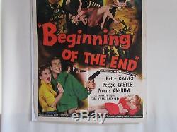 Beginning Of The End Original 1957 1sht Movie Poster Folded Peter Graves Good