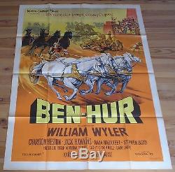BEN HUR charlton heston original french movie poster'59 LITHO