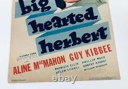 BIG HEARTED HERBERT Mini WC 1934 Great Art Of Aline Macmahon & Guy Kibbee Rare