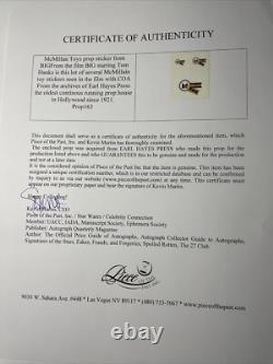 BIG Movie Props TOM HANKS Toy Decal's PRODUCTION MADE ORIGINALS Classic R1