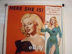 Blonde Sinner Original 1956 Linen Backed 1sht Movie Poster Diana Dors Ex