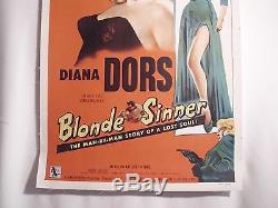 Blonde Sinner Original 1956 Linen Backed 1sht Movie Poster Diana Dors Ex