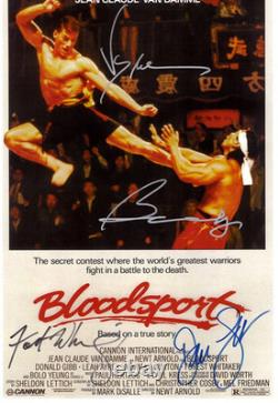 BLOODSPORT Signed Movie Poster 11x17 with COA Authentic Memorabilia