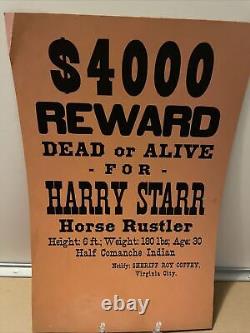 BONANZA movie Prop Western Tv Show PRODUCTION MADE WANTED POSTER FLYER 1973 R1
