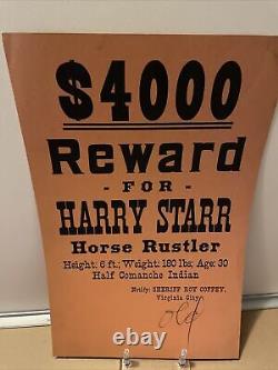 BONANZA movie Prop Western Tv Show PRODUCTION MADE WANTED POSTER FLYER 1973 R1