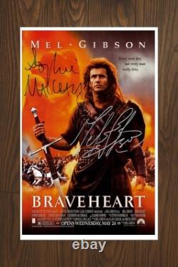BRAVEHEART Signed Movie Poster 11x17 with COA Authentic Memorabilia
