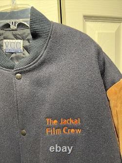 BRUCE WILLIS Vintage Suede 1997 Film Crew Jacket THE JACKAL XL
