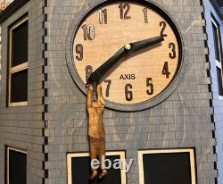 Back To The Future Clock Doc Brown Hanging On Clock