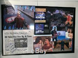 Back to the Future Screen Used Prop and Authentic Autographs- Framed BTTF auto