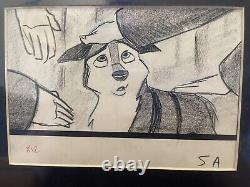 Balto Original Movie Storyboard Drawing Art Animation Last Scene W COA & Plaque