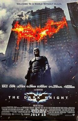 Batman The Dark Knight 2008 original teaser double-sided movie Poster 27x41