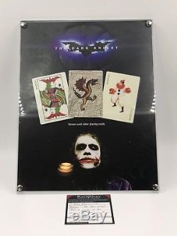 Batman The Dark Knight Screen Used Prop Heath Ledger Joker Cards With Frame & COA