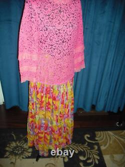 Bea Arthur Owned Worn Pink Top/Skirt Golden Girls Ep Costumer Judy Evans