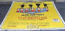 Beatles HELP! Original 6 Sheet Movie Poster. HUGE! 81 X 81 inches. 1965