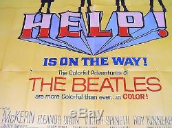 Beatles HELP! Original 6 Sheet Movie Poster. HUGE! 81 X 81 inches. 1965