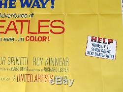 Beatles HELP! Original 6 Sheet Movie Poster. HUGE! 81 X 81 inches. 1965