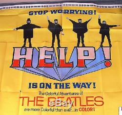 Beatles HELP! Original 6 Sheet Movie Poster. HUGE! 81 X 81 inches. 1965