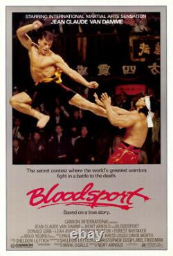 Bloodsport (1987) Movie Poster, Original, SS, Unused, NM, Rolled