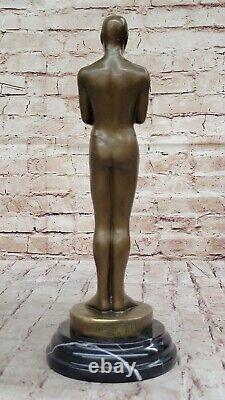 Bronze Academy Trophy Movie Memorabilia Real Metal Statue Fine Sculpture