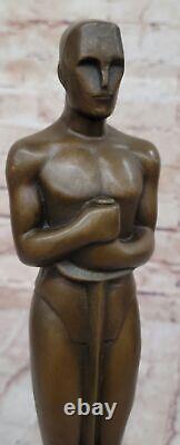 Bronze Oscar Trophy Movie Memorabilia Real Metal Statue Fine Art Sculpture